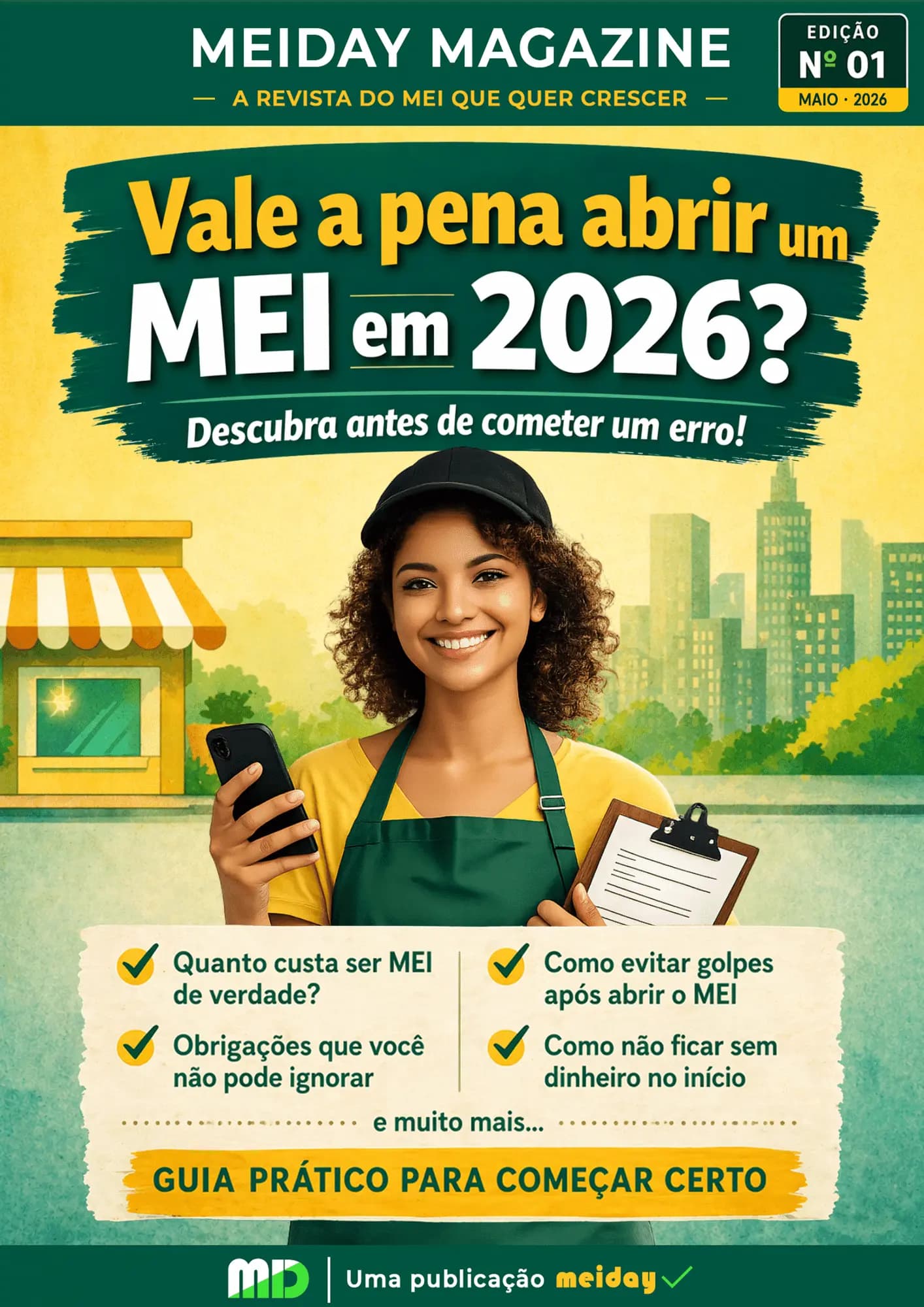 Capa da edição: MEIDAY MAGAZINE — Edição #01
